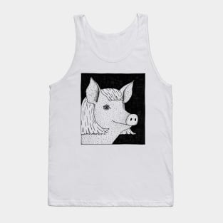 Pig In A Wig Tank Top